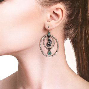 Lucky Brand Rare Vintage Turquoise Drop Earrings